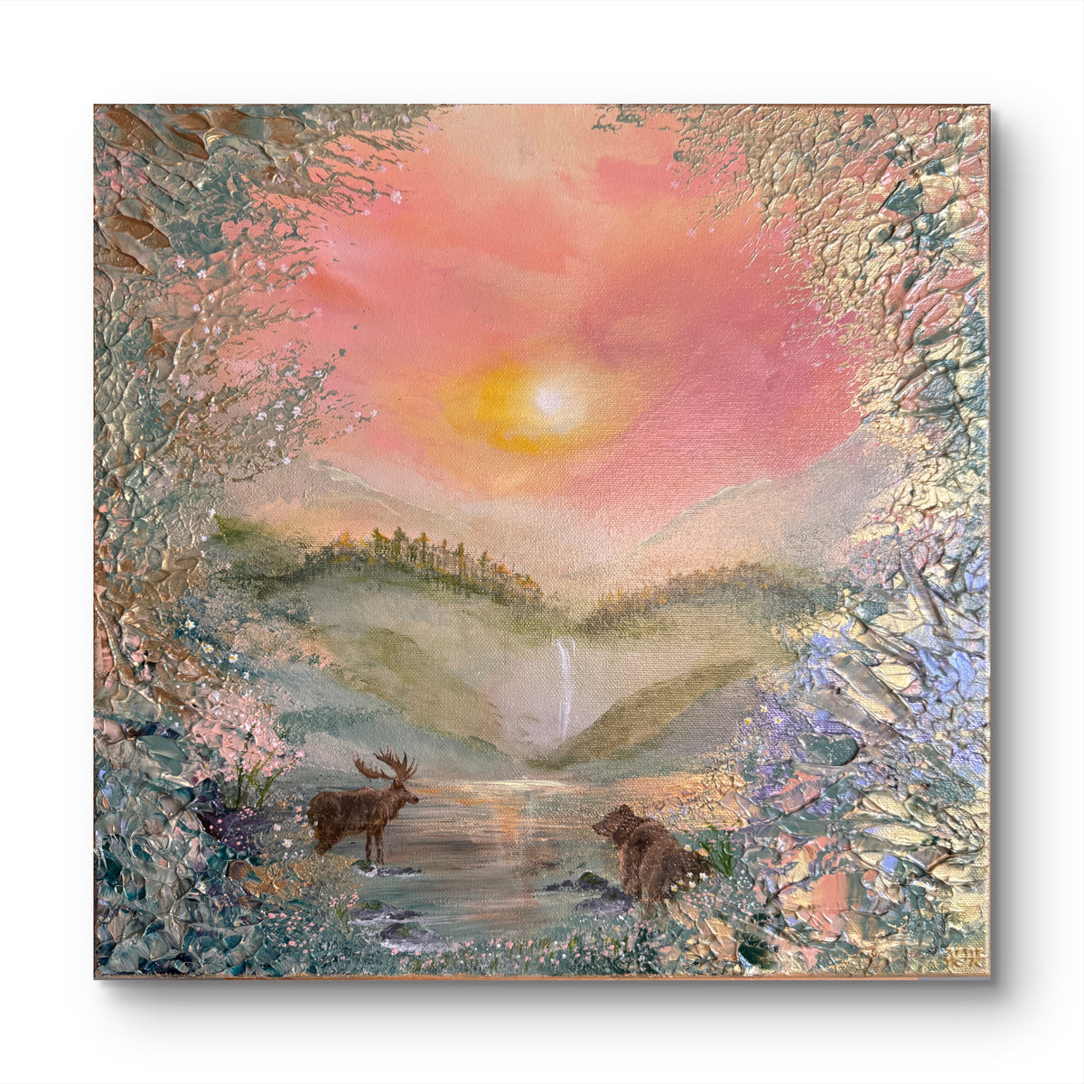 Sound of the Sunset – Original Acrylgemälde 40 × 40 cm